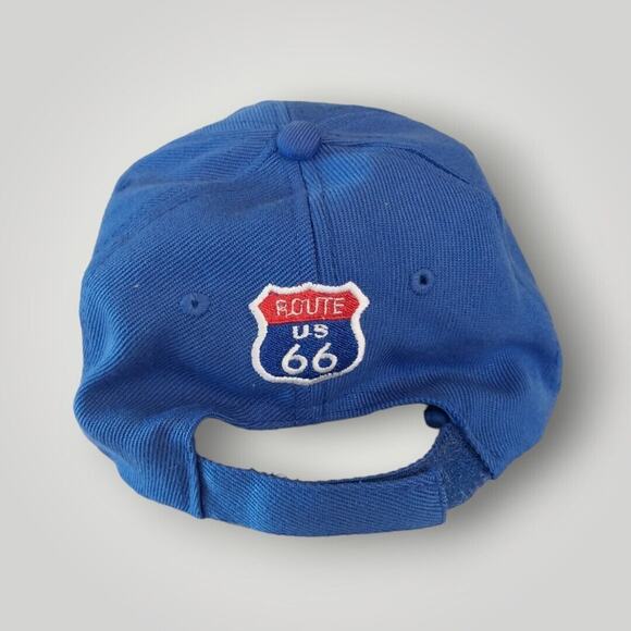 Vintage Route 66 Embroidered Adjustable Cap Blue - Picture 3 of 5